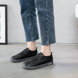 Women’s Genuine Leather Loafers – Soft Sole Lace-Up Flats