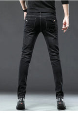 Vintage Snowflake Wash Jeans | Men's Designer Korean Fashion Slim Denim