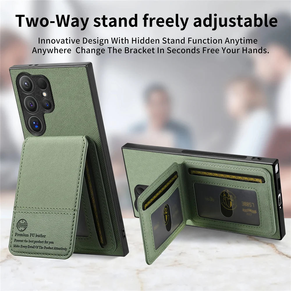 RFID-blockierende Brieftaschen-Hülle für Samsung Galaxy S26 S25 S24 S23 Ultra S22 und A-Serie