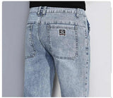 Herren Slim Fit Stretch Jeans | Vintage Korean Style Straight Denim