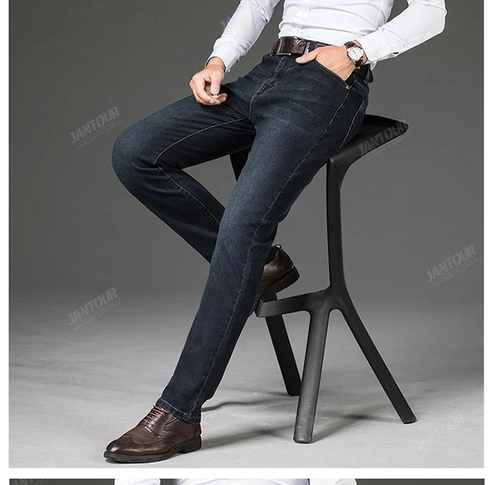 Men’s Classic Cotton Denim Overalls – Straight Leg Jeans