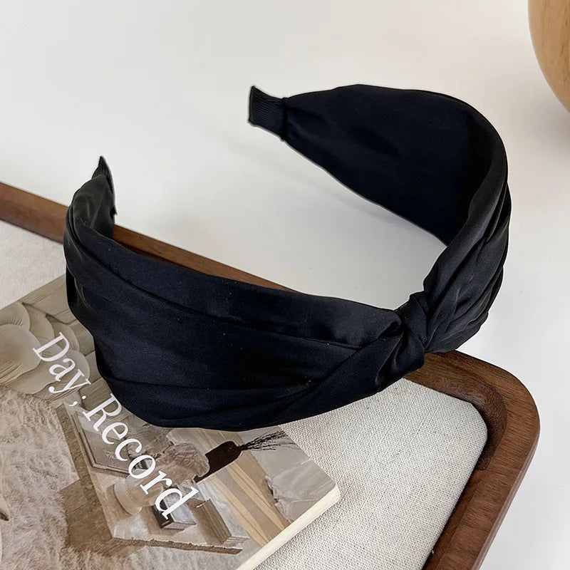 Retro-Satin-Haarreif mit Knoten für Damen