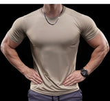 Men’s High-Elastic Running T-Shirt | Quick-Drying Gym Fitness Training Top