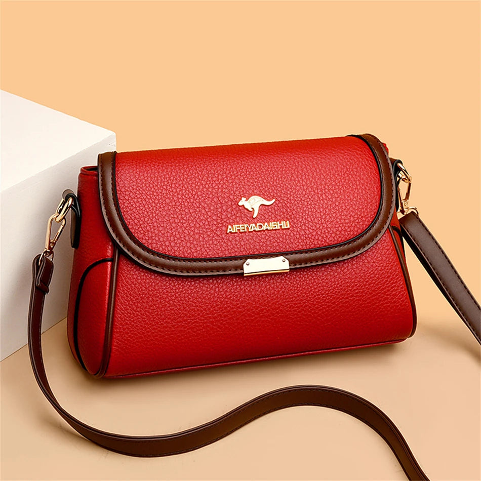 Die Petite-Luxe Silhouette einfarbige Handtasche aus hochwertigem Leder