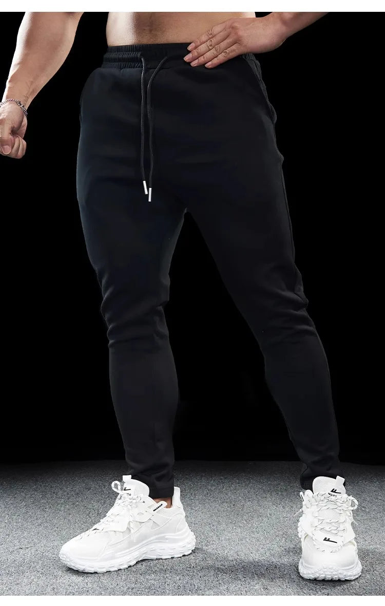 Men’s Slim-Stretch Gym Fitness Trousers | Quick-Drying Breathable Training Pants