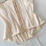 Das "Summer Muse" Spitzen-Rüschen-Camisole | Hot Girl Ästhetik Korsett-Oberteil