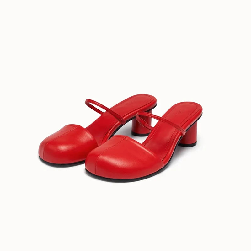 Women’s Cover Toe Mules – Elegant Slip-On Slingback Sandalias