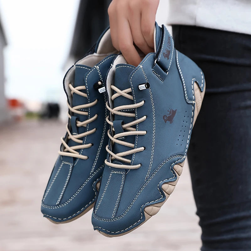 Herren Leder Freizeitsneaker – Luxus Fashion Outdoor Walking Schuhe