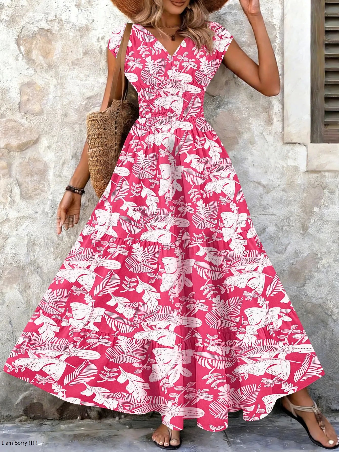 Women’s Vintage Floral Print Maxi Dress