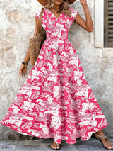 Women’s Vintage Floral Print Maxi Dress