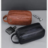The "Cloud-Carry" Travel Set: Premium PU Leather Cosmetic Bag