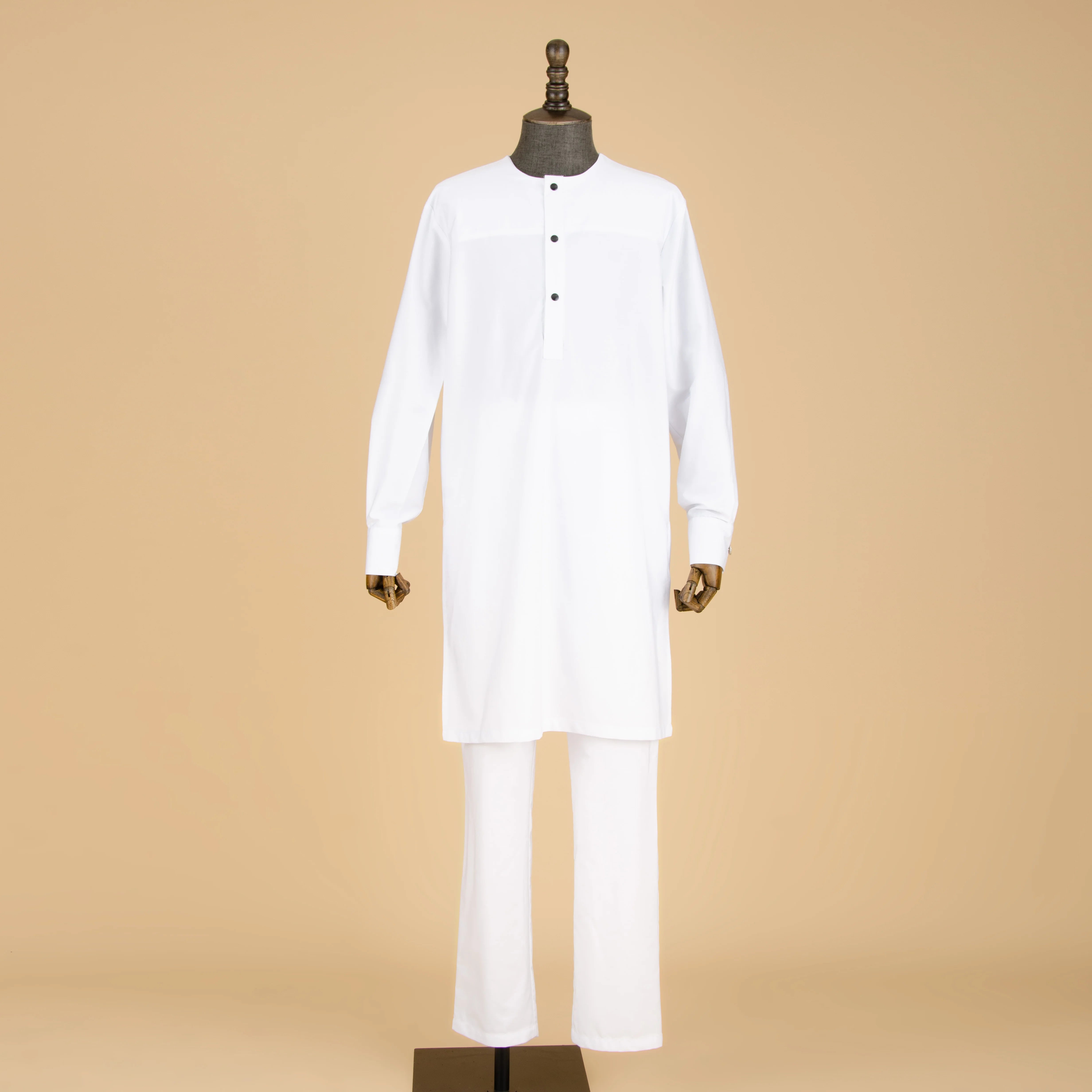 Men’s 4-Piece African Agbada Set | Grand Robe, Dashiki Shirt, Ankara Pants & Tribal Hat