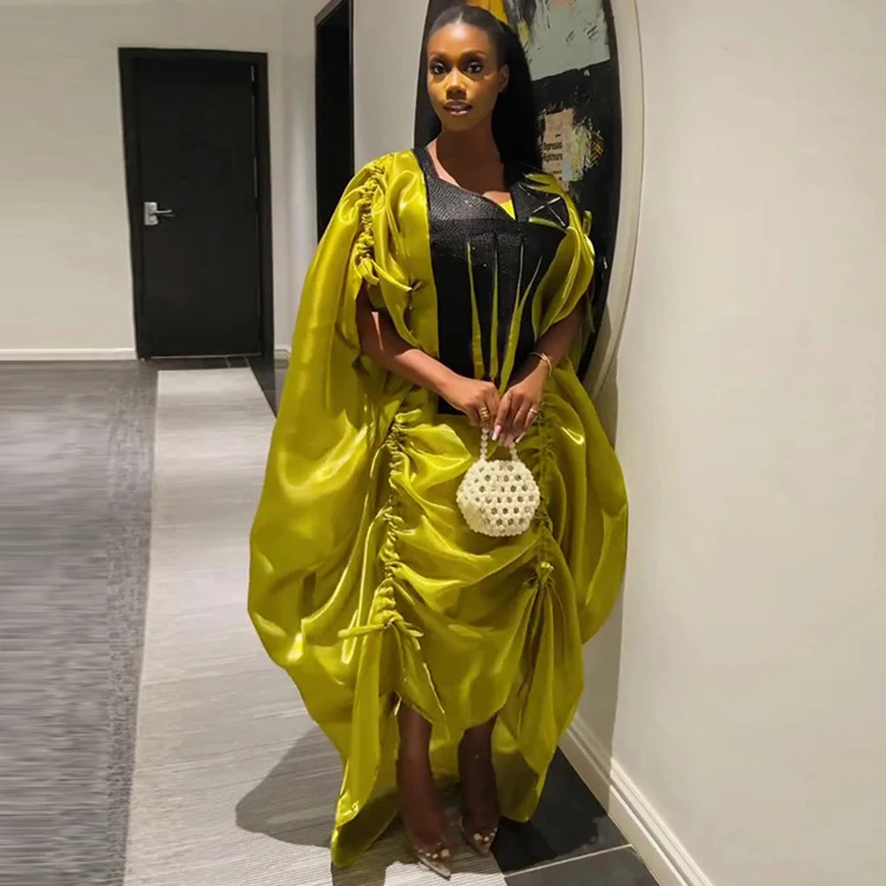 Das zweiteilige „Royal Boubou“-Set – Signature Dubai Türkei Kaftan Abaya – Traditionelles afrikanisches Erbe Abendkleid