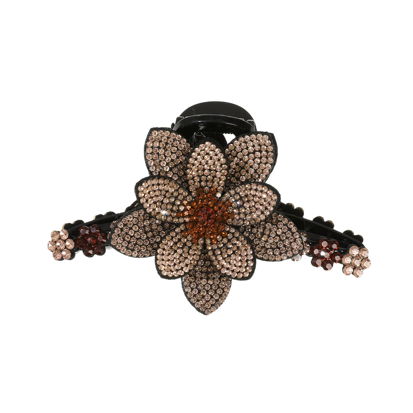 Die Haarspange „Glimmer Bloom“ – Atemberaubende florale Strass-Klammer