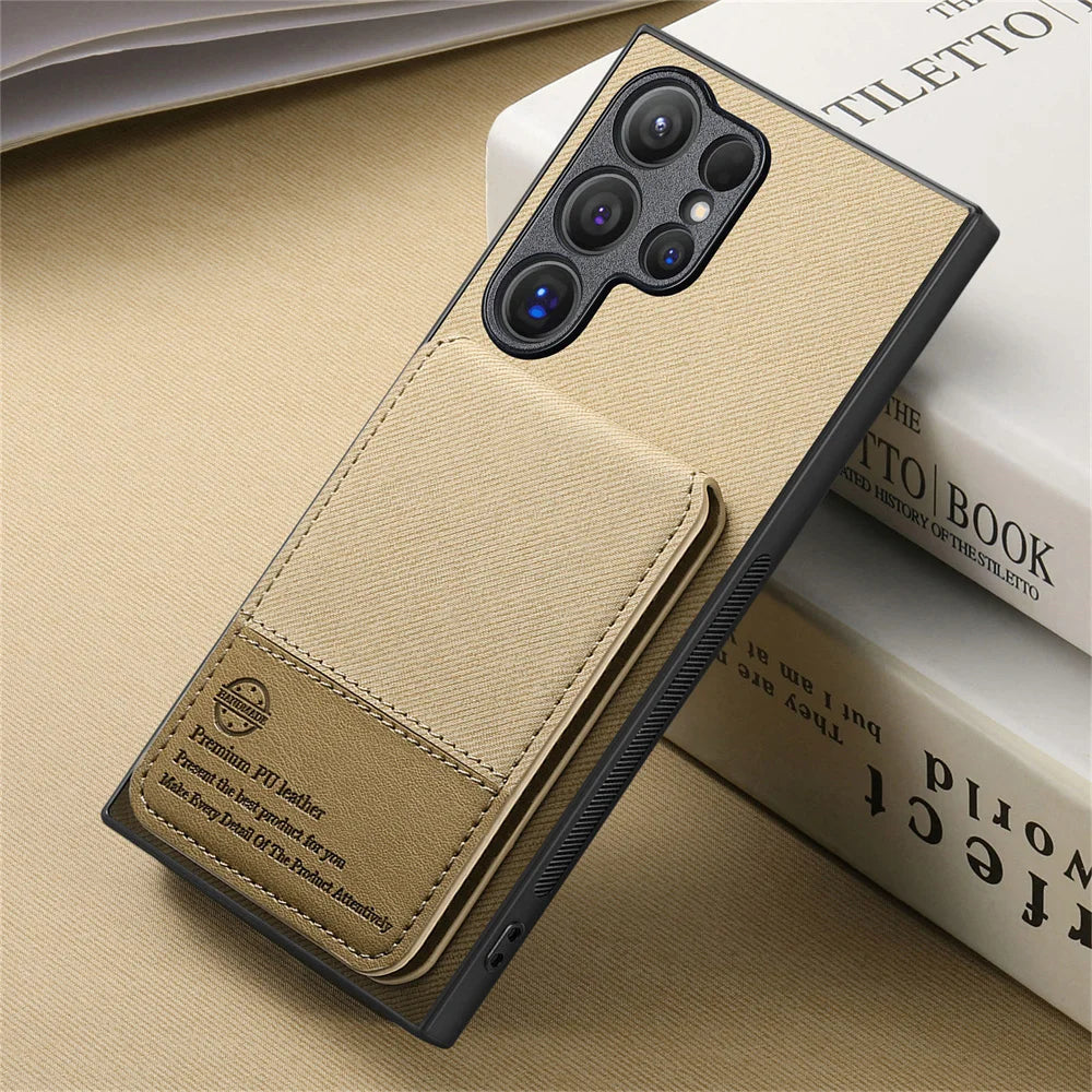 RFID-blockierende Brieftaschen-Hülle für Samsung Galaxy S26 S25 S24 S23 Ultra S22 und A-Serie