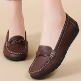 Women's Soft Leather Loafers – Lightweight Flexible Casual Slip-On Flat Shoes