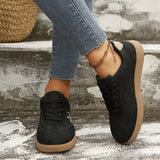 Damen rutschfeste Wintersportschuhe atmungsaktive Schnür-Low-Top-Sneaker