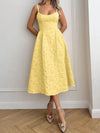 Das "Solis" rückenfreie Maxikleid – Elegantes A-Linien-Sommerkleid mit Rundhalsausschnitt – Ärmelloses Trägerkleid