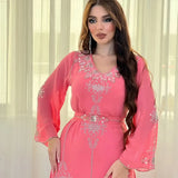 The "Breeze Silhouette" Abaya – Signature Summer V-Neck Long Dress