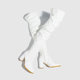 Women’s Patent Leather Over-The-Knee Boots – Sexy High Heel Thigh High Boots