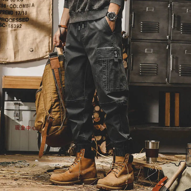 Herren Techwear Cargo-Hose – Lässige Safari-Hose mit vielen Taschen