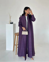 Die „Royal Archive“ Vintage Print Abaya | Offener Cardigan & Dubai Luxus Robe