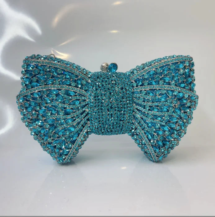 The Siren-Glow Bow Clutch Luxury Diamond-Inlaid Evening Bag
