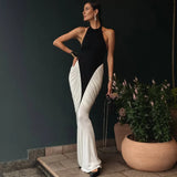Women’s Elegant Luxury Evening Dress – Slim Sleeveless High-Waisted Long Dress