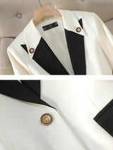 Women's 2-Piece Formal Pant Suit – Slim Fit Business Work Blazer & Trouser Set