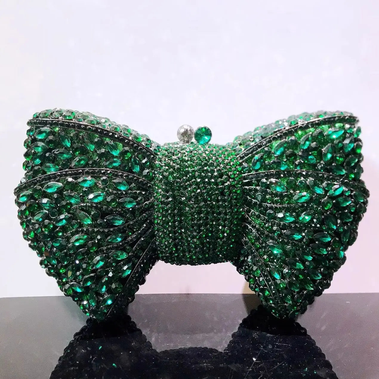 The Siren-Glow Bow Clutch Luxury Diamond-Inlaid Evening Bag