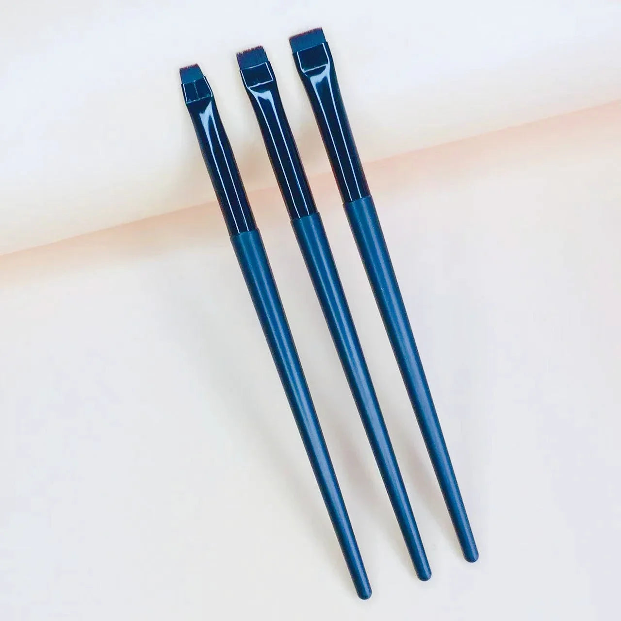 3 Pcs Ultra-Thin Eyebrow and Eyeliner Brush Set | Super Fine Angled Brow Contour Brush