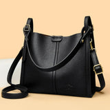 The Sovereign-Medium Silhouette High-Quality PU Leather Top-Handle Bag