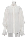 Casual Loose See-Through Shirt – Women’s Autumn Lapel Long Sleeve Blouse