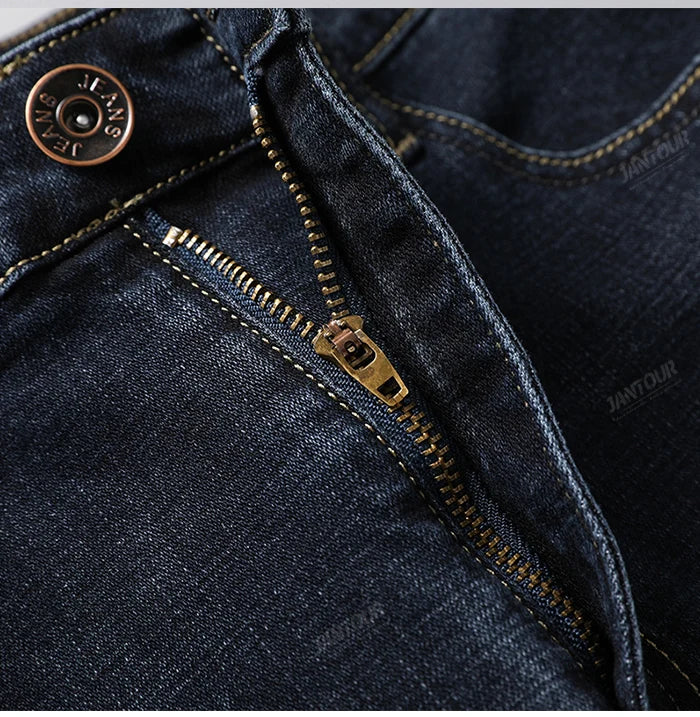 Men’s Classic Cotton Denim Overalls – Straight Leg Jeans