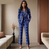 Das „Legacy“ Executive Set: Lebhafter 3-teiliger Anzug aus Ankara | Einreihiger Blazer, passende Weste & hoch geschnittene Hose