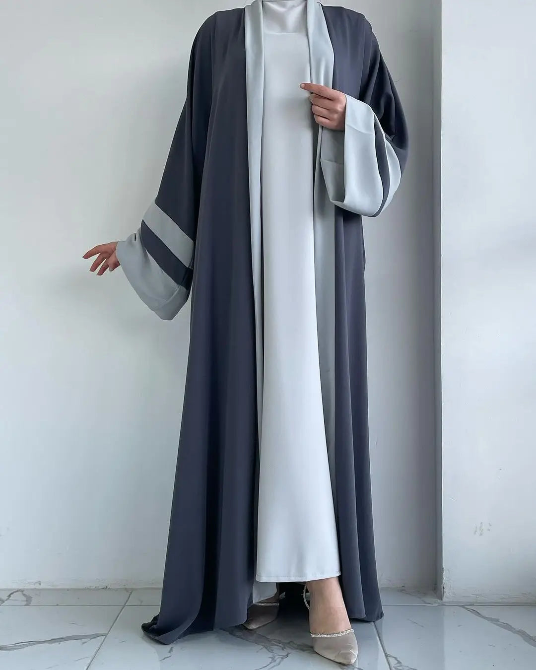 Muslim Women’s 2-Piece Caftan and Inner Dress Set