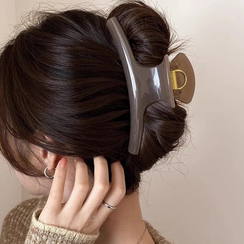 Elegant Solid 5.91in Large Hair Claw for Women
