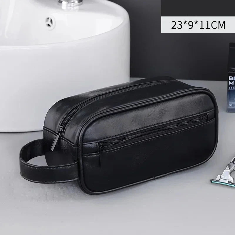 The "Cloud-Carry" Travel Set: Premium PU Leather Cosmetic Bag
