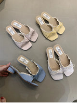 Women's Designer Butterfly-Knot Lace Slippers
