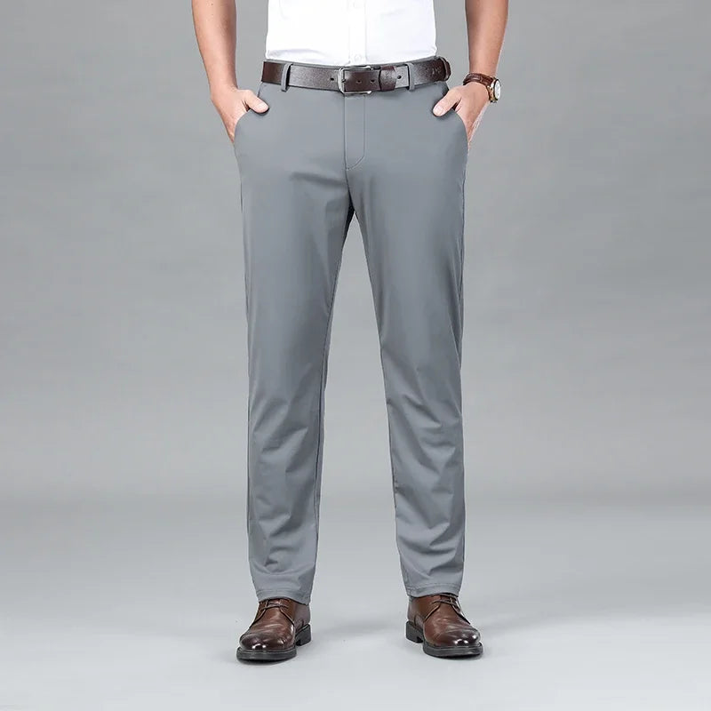 Herren-Eisseiden-Business-Casual-Hose | Ultraleichte, schnelltrocknende Sommeranzughose