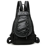 Hochwertiger kleiner Rucksack aus weichem Leder | Damen-Umhängetasche mit mehreren Fächern