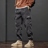 Men’s Winter Fleece Corduroy Cargo Pants – Thick Warm Work Trousers