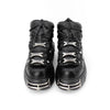 6cm Chunky Heel Punk Metal Strap Platform Ankle Boots
