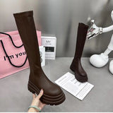 Women’s Winter Knight High Boots – Fashionable Back Zipper Long Boots