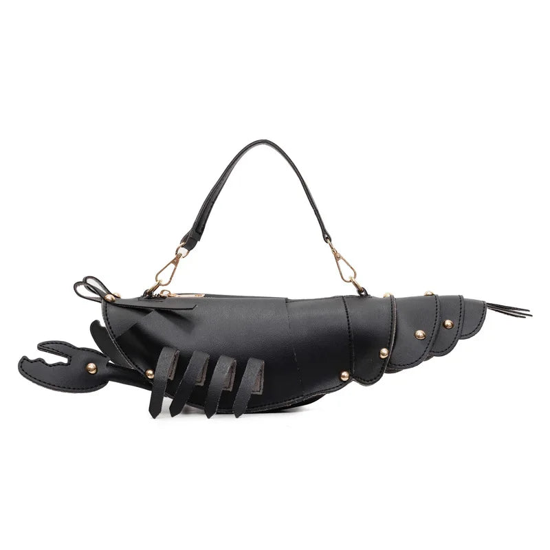 Niedliche Hummer-Umhängetasche | Lustige kreative Handtasche aus PU-Leder