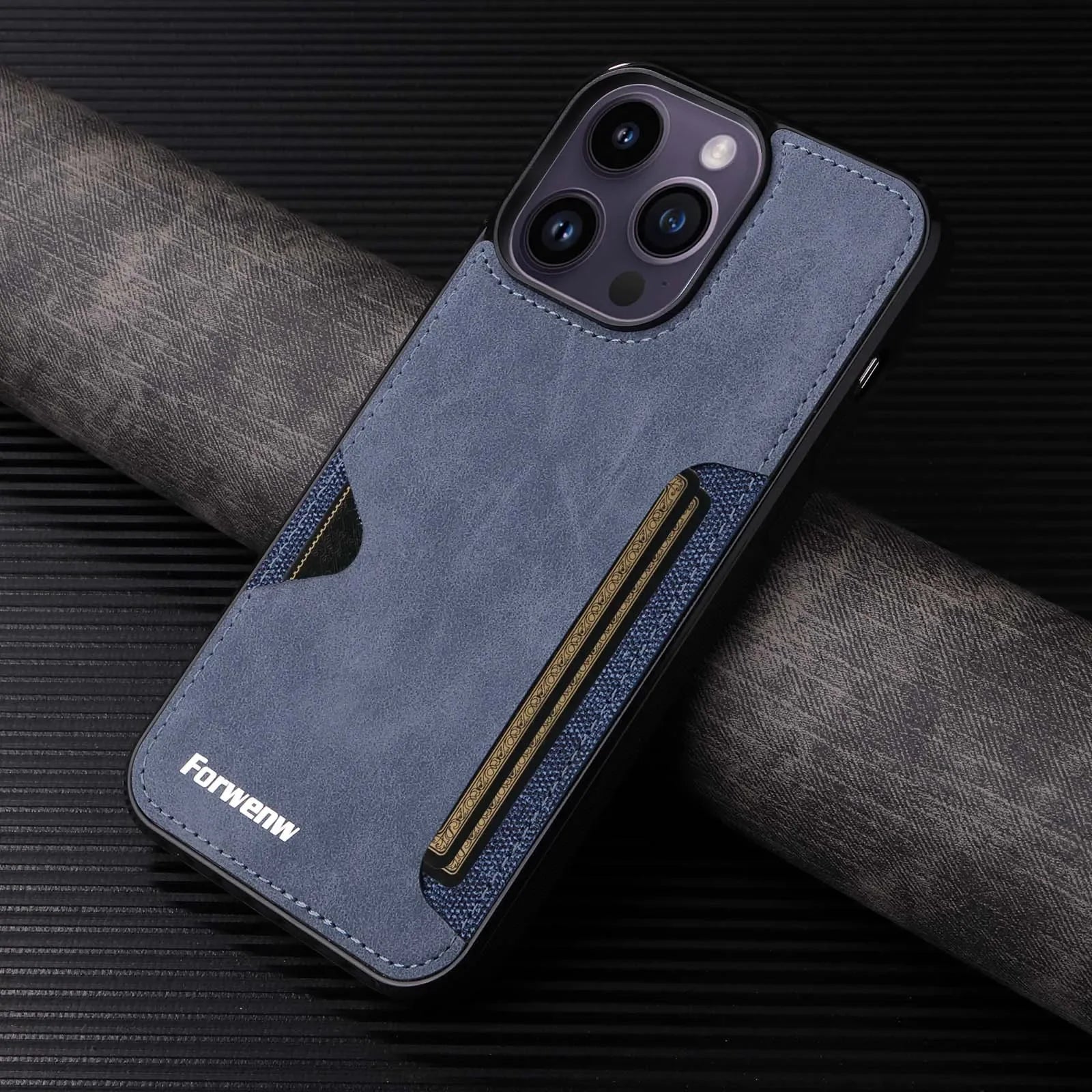 Retro PU Leder Brieftaschenhülle mit Kartenhalter für iPhone 17 Air 16 15 14