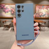Original Wrist Strap Silicone Case for Samsung Galaxy S26 S25 S24 Ultra