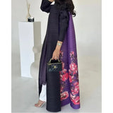Die „Royal Archive“ Vintage Print Abaya | Offener Cardigan & Dubai Luxus Robe