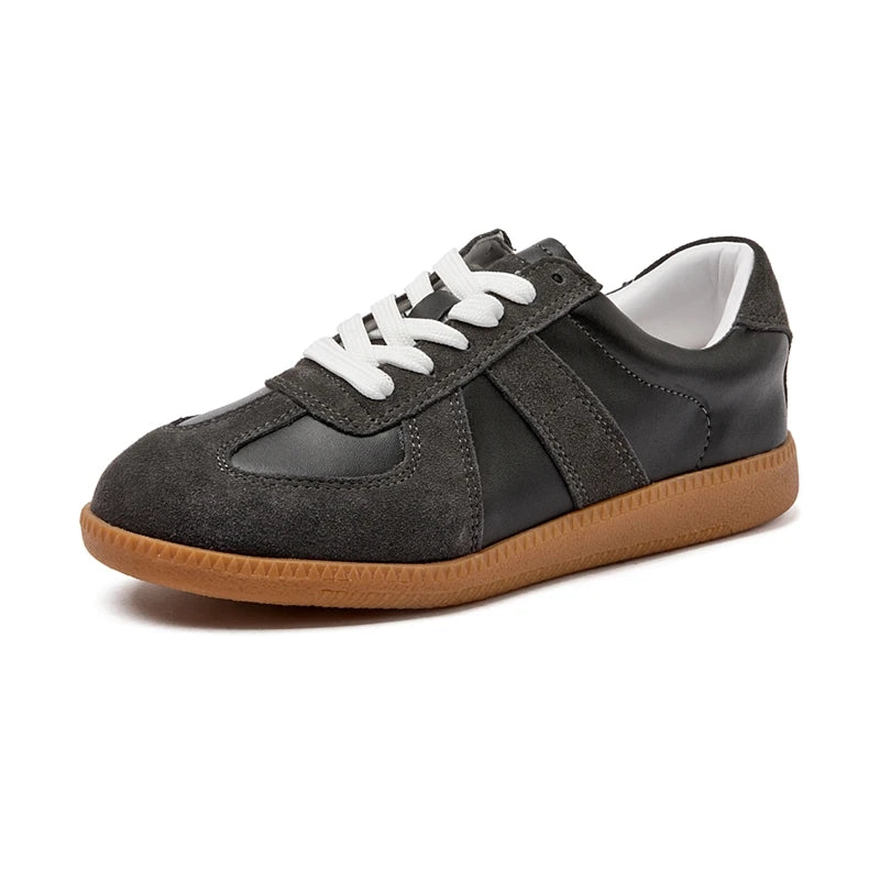 Damen Sportschuhe aus echtem Leder – Retro German Army Trainer