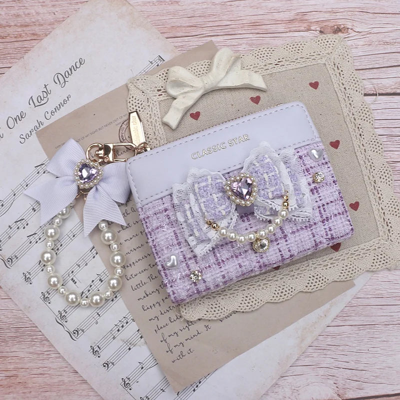 Das Petite-Bow Silhouette Lolita Kurzportemonnaie